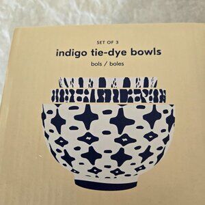 West Elm Indigo Tie die nesting bowls